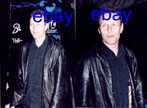 Two pictures of Tony in dark shirt and black jacket