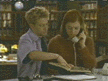 Oz and Willow at the library