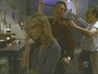 Giles with gun, Ethan with crowbar, Buffy